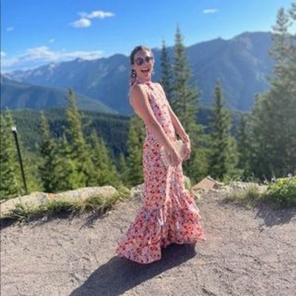 Agua by Agua Bendita Magnolia La Fania Atardecer Maxi Dress XS - Picture 6 of 13